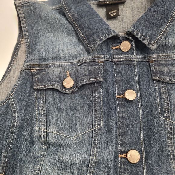 Lane Bryant Denim Button Up Jean Vest Women's Plus Size 26 - Picture 7 of 11